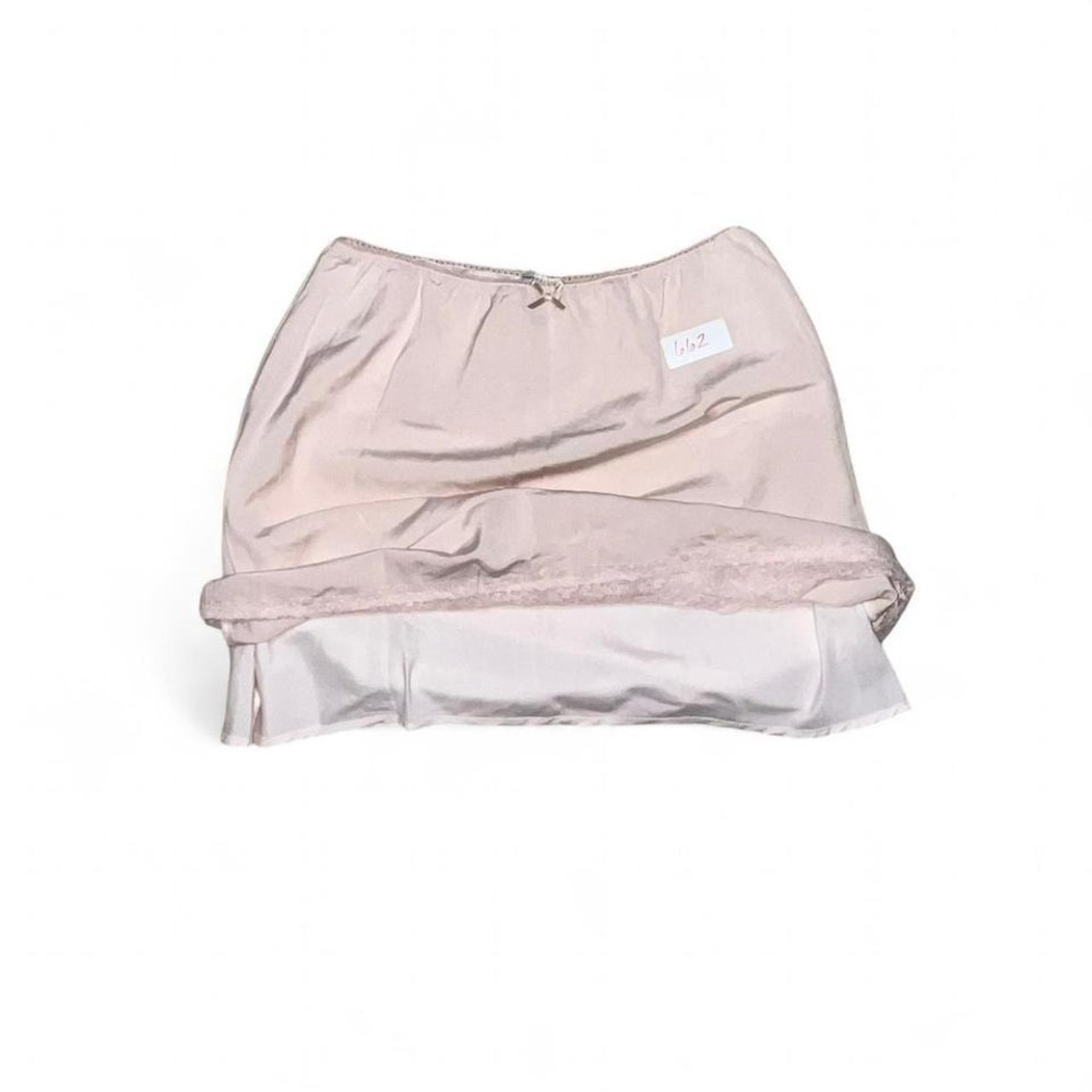 American Eagle Satin Lace Trim Slip Skirt NWT Side Zip | Medium | Minimalist - Picture 4 of 6